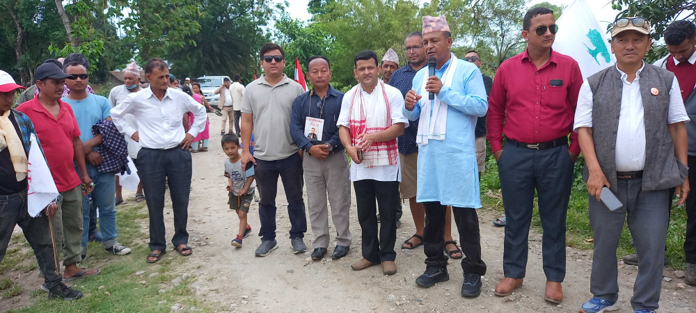 बिर्तामोड ९ मा गठबन्धनको घरदैलो अभियान सम्पन्न