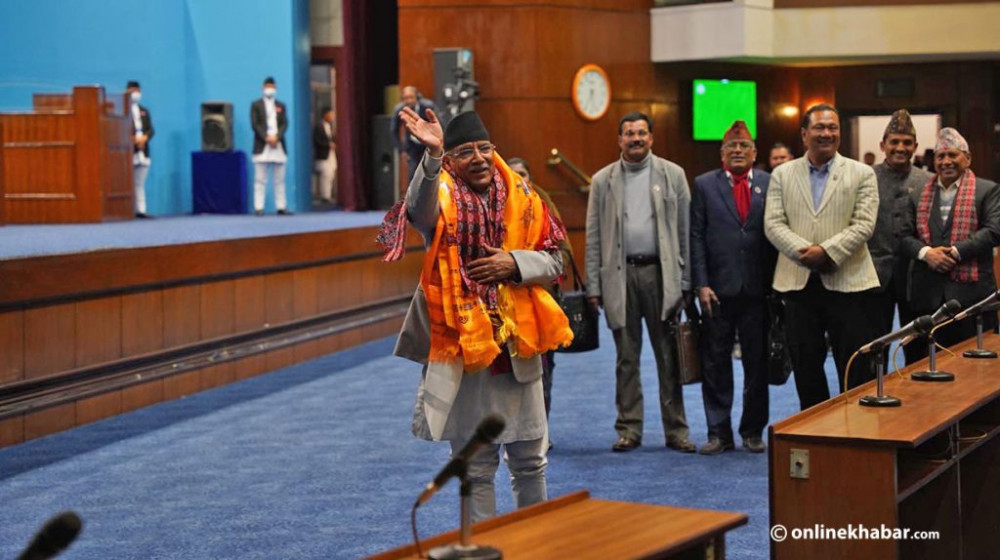 प्रधानमन्त्री प्रचण्डले पाए विश्वासको मत