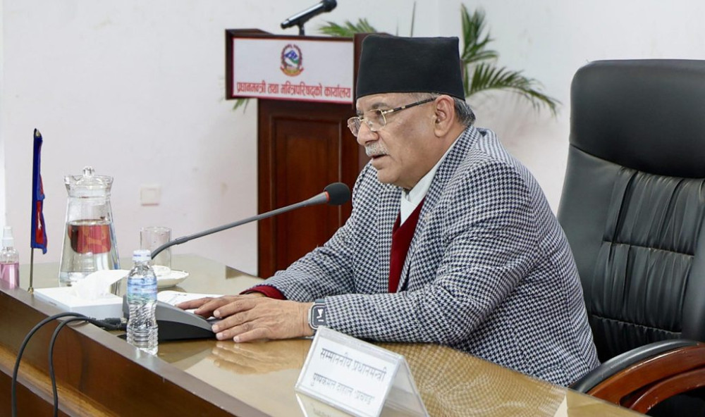 प्रधानमन्त्री प्रचण्डले आज राष्ट्रको नाममा सम्बोधन गर्दै