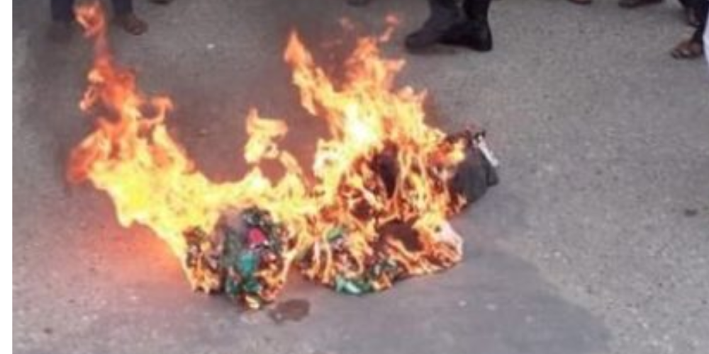 गृहमन्त्री लामिछानेको पुत्ला जलाइयो