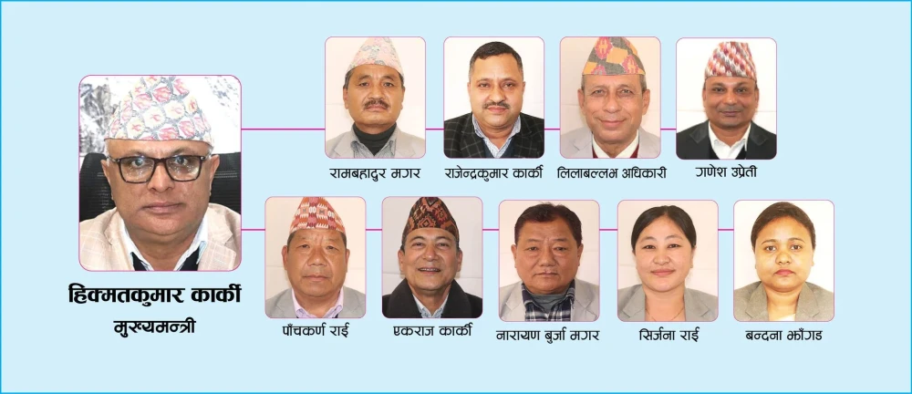 कोशीको विस्तारित मन्त्रीमण्डलमा कसको भागमा कुन मन्त्रालय ?