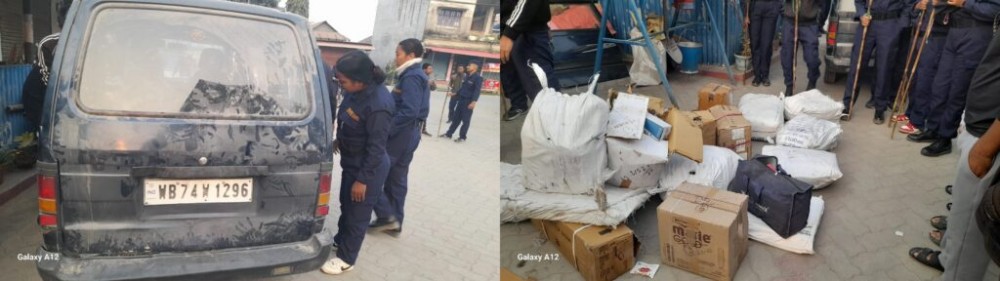बिर्तामोडमा भन्सार छलेर ल्याएको लाखौँको सामान बरामद