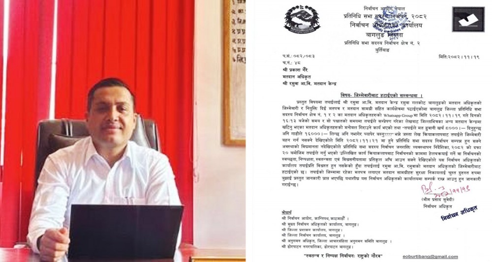 मतदान अधिकृत गैरेको जिम्मेवारी खोसियो