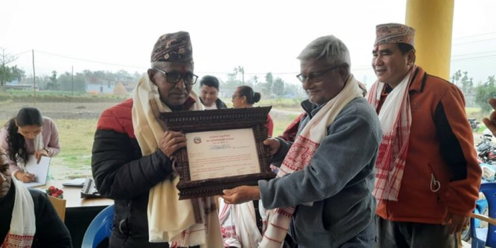 अर्जुनधाराद्वारा जग्गा दातालाई सम्मान