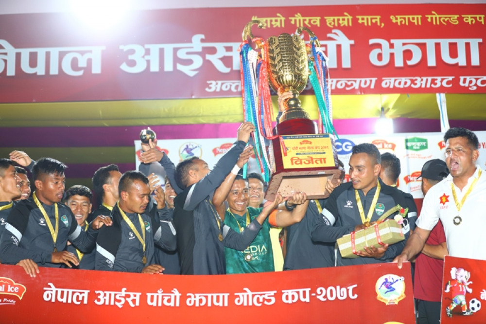 पाँचौ झापा गोल्ड कप : अपराजित बन्यो आर्मी