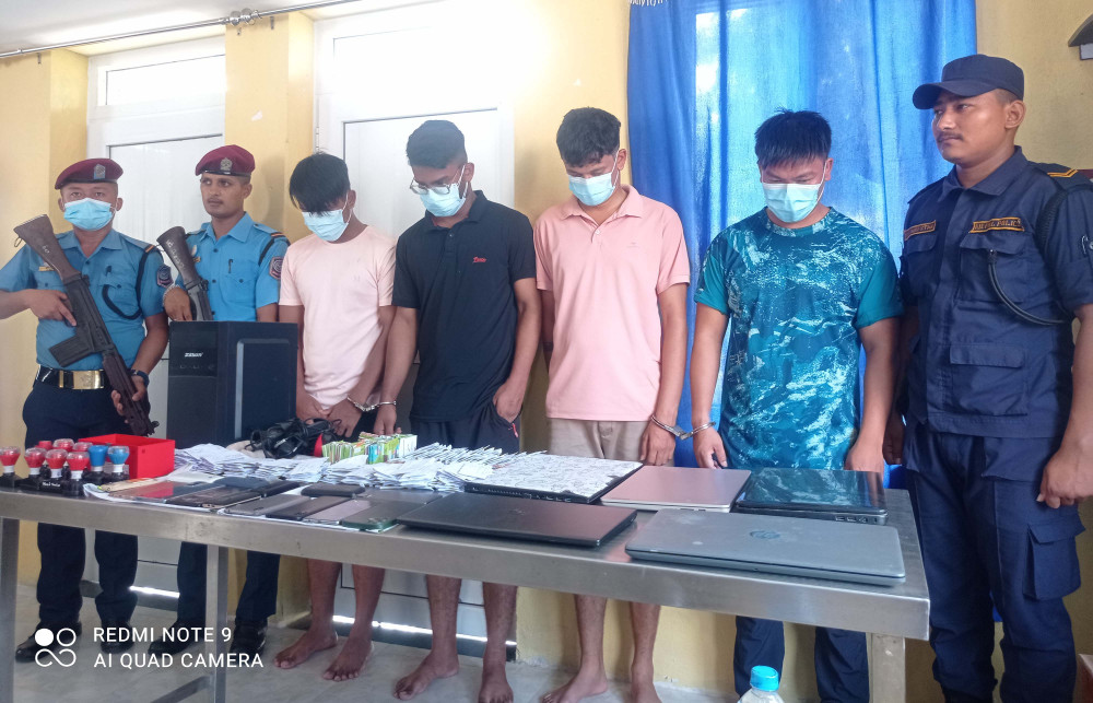 झापामा अनलाइन गेमिङमार्फत ठगी गर्ने गिरोह पक्राउ