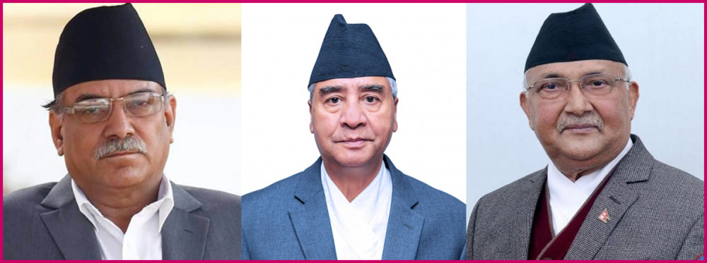 शीर्ष नेताहरुको दशैं : प्रचण्ड र देउवाको निधार खाली