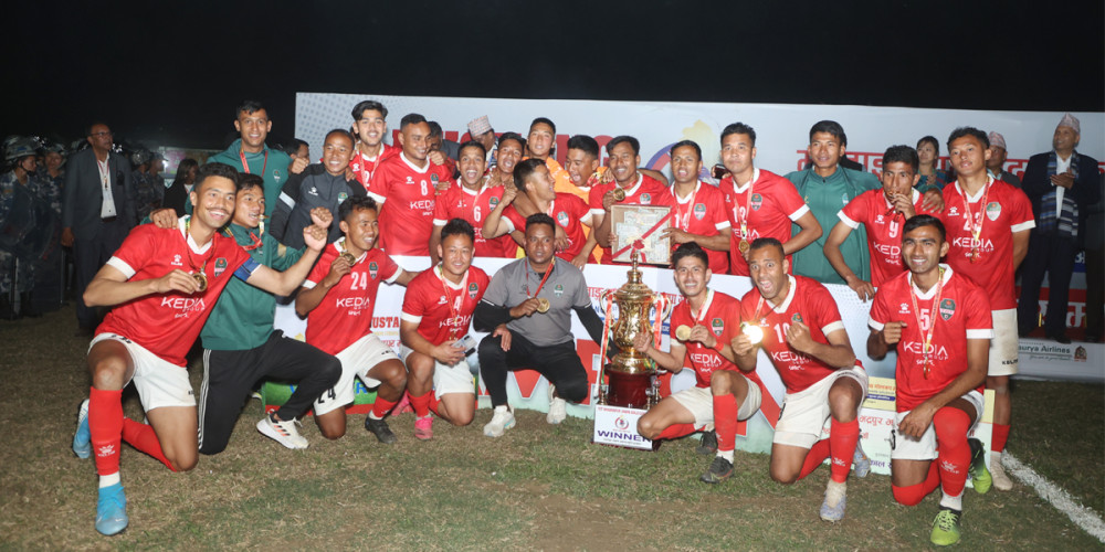 भद्रपुर झापा गोल्ड कपको उपाधि आर्मीलाई