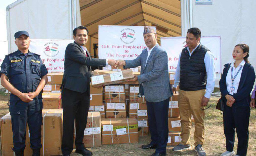 भारतले राहतस्वरुप दियो अत्यावश्यक औषधि र उपकरण