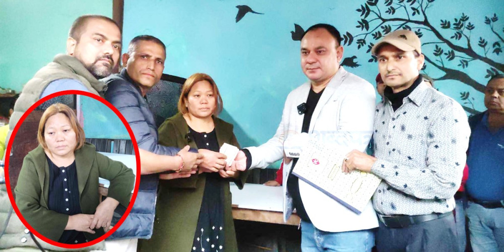 क्यान्सर पिडीत महिलालाई न्यौपाने नेतृत्वको समूहको सहयोग