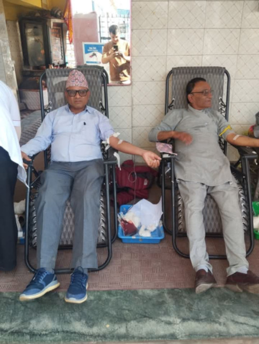 पृथ्वीजयन्ती तथा राष्ट्रिय एकता दिवसको अवसरमा रक्तदान कार्यक्रम