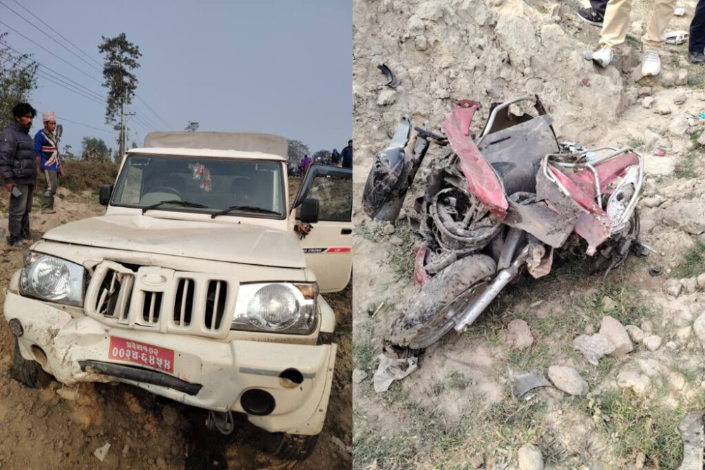 पिकअपको ठक्करबाट सुजल अधिकारीको मृत्यु