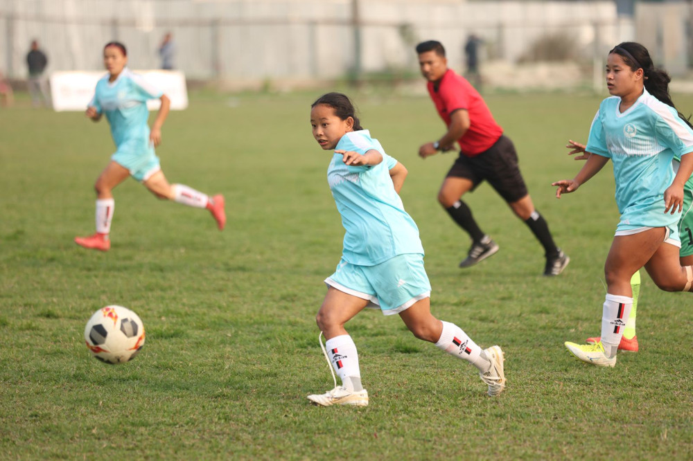 भद्रपुर अन्तर पालिकास्तरीय महिला फुटबल प्रतियोगिताको सेमिफाइनलमा प्रवेश