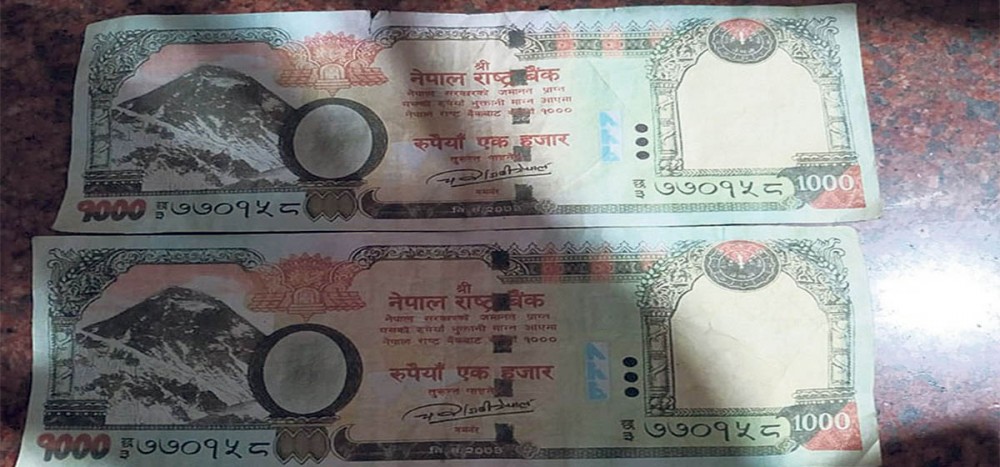 नक्कली नोटसहित तेह्रथुमका भारती पक्राउ