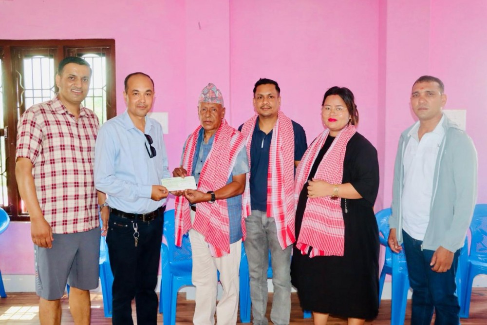 छोरीको जन्मदिनमा व्यवसायी खत्रीद्वारा कर्मयोग भवन र बालग्रामलाई सहयोग प्रदान
