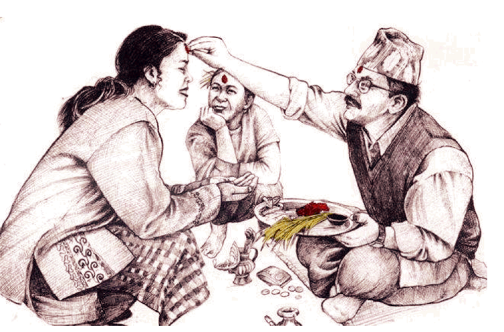 आज विजयादशमी, मान्यजनको हातबाट टीका, जमरा र आशिर्वाद ग्रहण गरिँदै