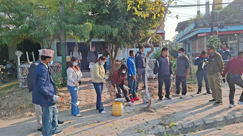 स्वयम्सेवक दिवसको अवसरमा बिरुवा रंगरोगन