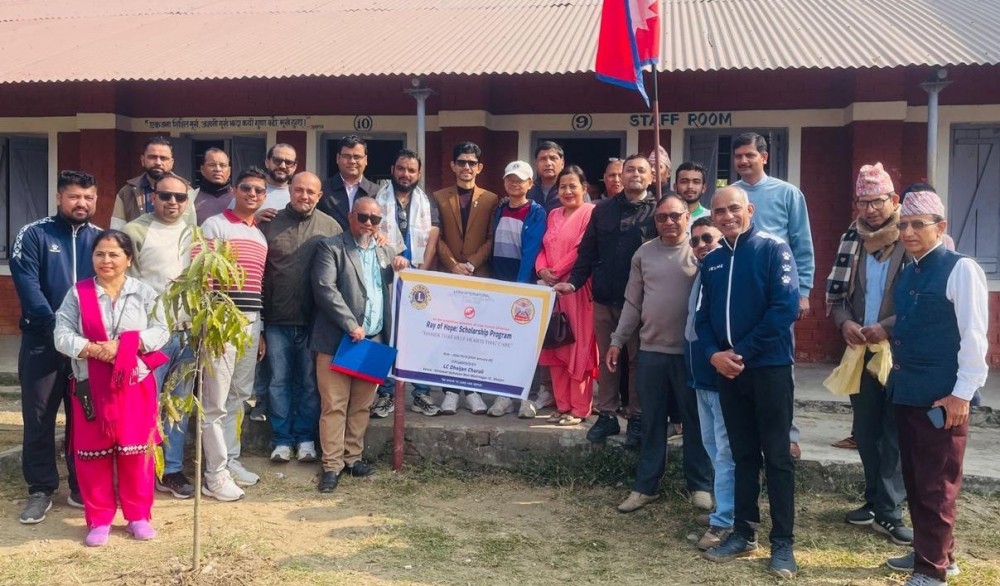 लायन्स क्लब अफ धाइजन चारआलीद्वारा छात्रवृत्ति घोषणा
