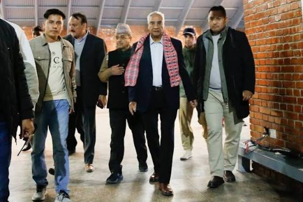नेपाल फर्किए देउवा, एयरपोर्टमा स्वागत